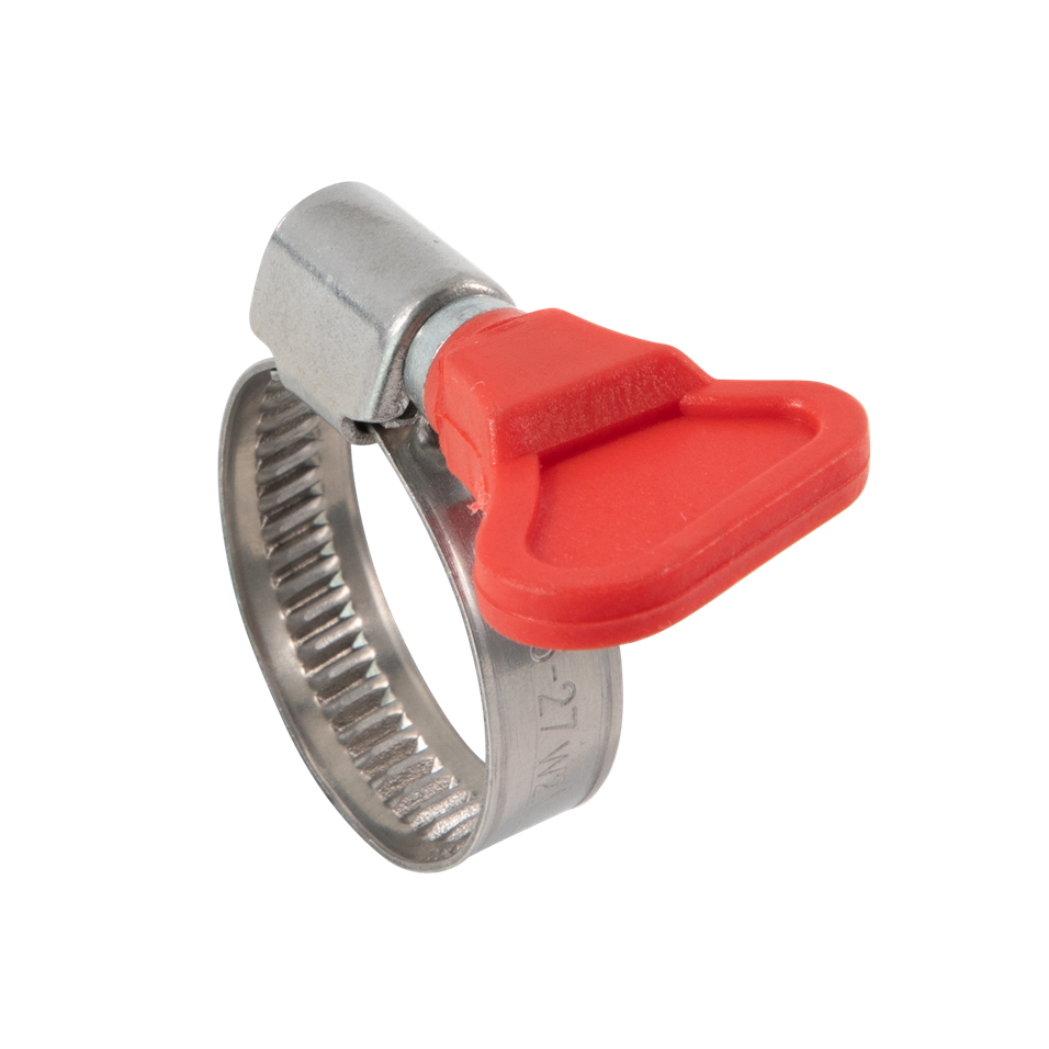 Ключевой хомут для шланга типа TJBC Germany с ручкой, зажимы для шлангов пылеуловителя с накатанной головкой